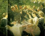 Peter Severin Kroyer frokostgildet, hip, hip, hurra, china oil painting artist